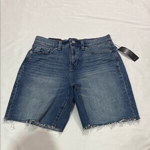 NWT Banana Republic Womens 26 2 Petite High Rise Girlfriend Denim Short Relaxed